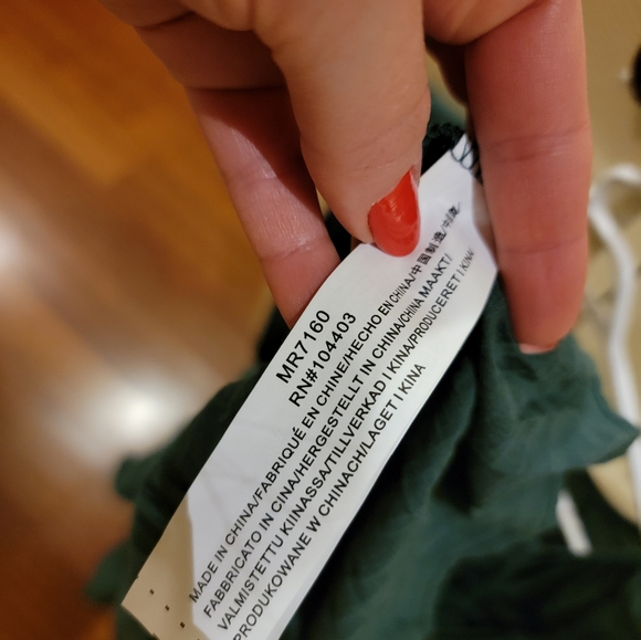 NWOT Moon River Dress Long Puff Sleeve Shirred Mini Dress - Picture 6 of 8